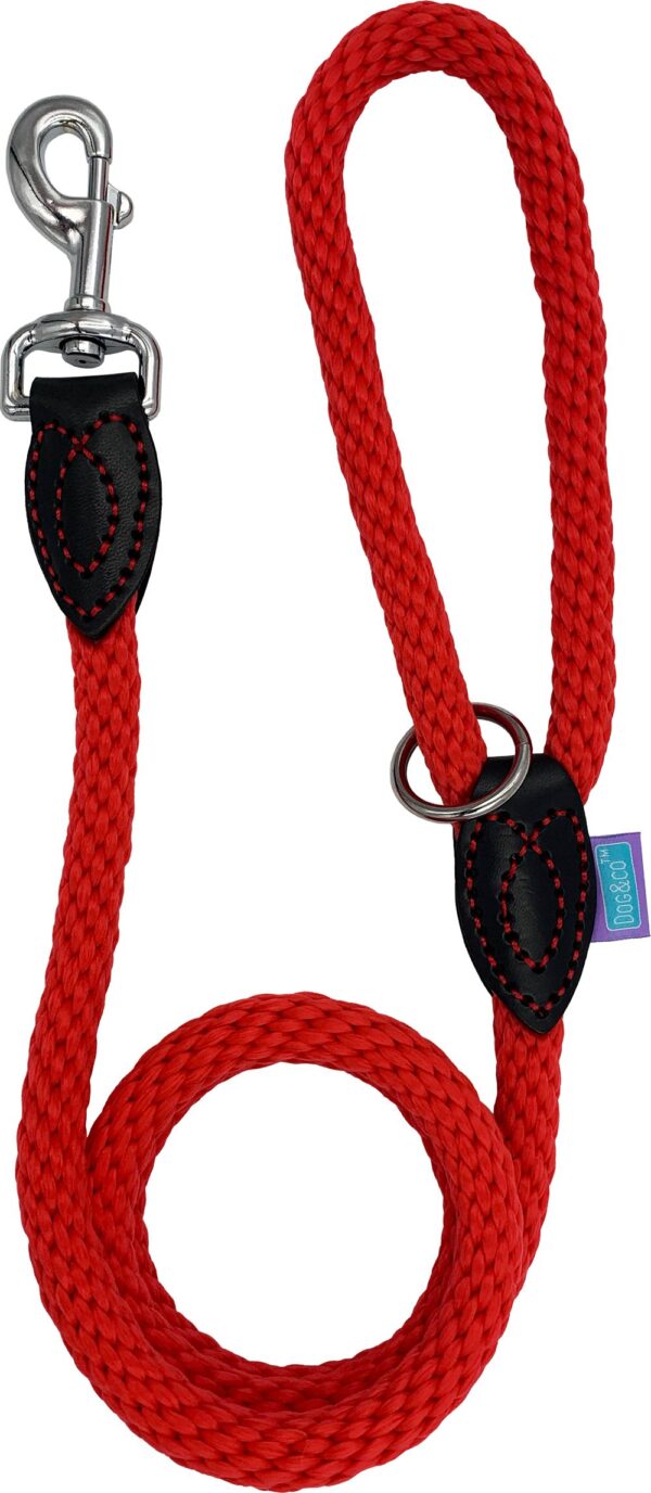 Dog & Co Red Rope Dog Lead at The Lancashire Dog Company