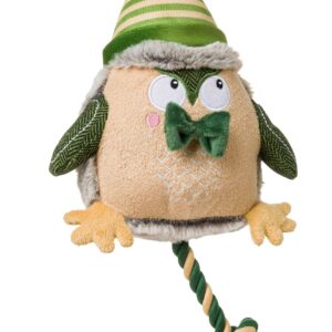 House of Paws Plush Forest Green Owl Dog Toy at The Lancashire Dog Company