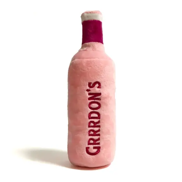 CatwalkDog Grrrdon’s Pink Gin Bottle Dog Toy at The Lancashire Dog Company