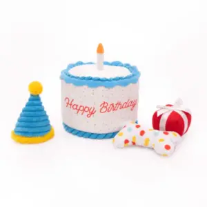 ZippyPaws Zippy Burrow Birthday Cake Dog Toy at The Lancashire Dog Company