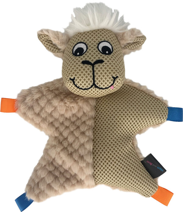 Hem and Boo Smiling Sheep Crinkle Dog Toy at The Lancashire Dog Company