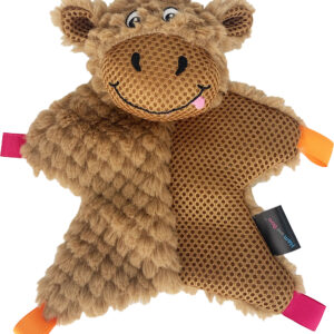 Hem and Boo Smiling Cow Crinkle Dog Toy at The Lancashire Dog Company