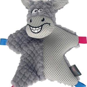 Hem and Boo Smiling Donkey Crinkle Dog Toy at The Lancashire Dog Company