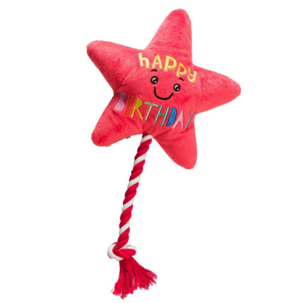 House of Paws Happy Birthday Star Balloon Dog Toy at The Lancashire Dog Company