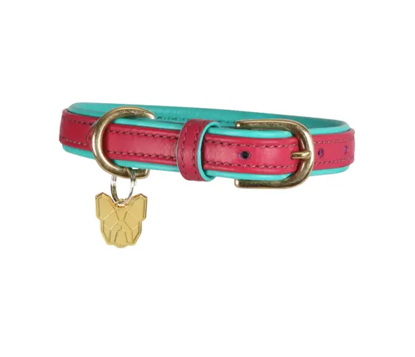 Digby & Fox Pink Padded Leather Dog Collar at The Lancashire Dog Company