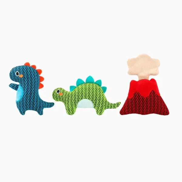 HugSmart Dinosaur Land Dino Buds Dog Toy at The Lancashire Dog Company