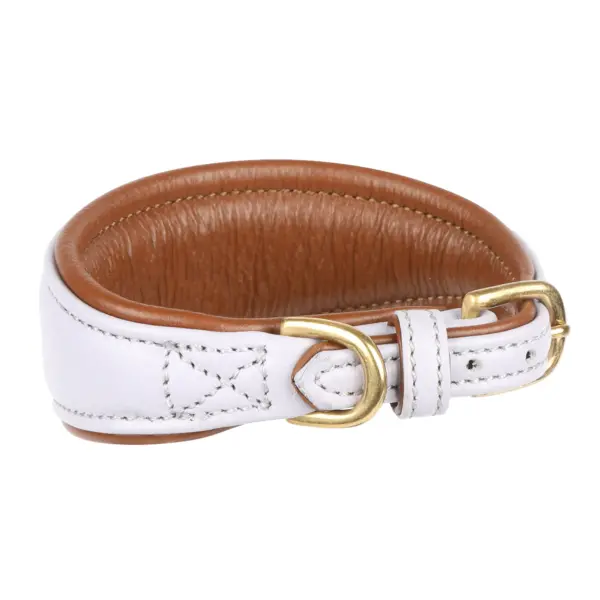Digby & Fox Lilac Padded Sighthound Leather Dog Collar at The Lancashire Dog Company