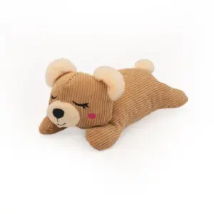 ZippyPaws Bear Snooziez Dog Toy with Silent Squeaker at The Lancashire Dog Company