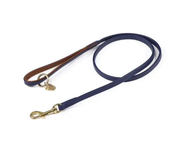 Digby & Fox Navy Leather Dog Lead at The Lancashire Dog Company