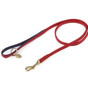 Digby & Fox Scarlett Red Leather Dog Lead at The Lancashire Dog Company