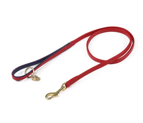 Digby & Fox Scarlett Red Leather Dog Lead at The Lancashire Dog Company