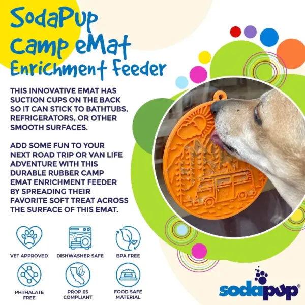 SodaPup Camp Enrichment Lickmat at The Lancashire Dog Company