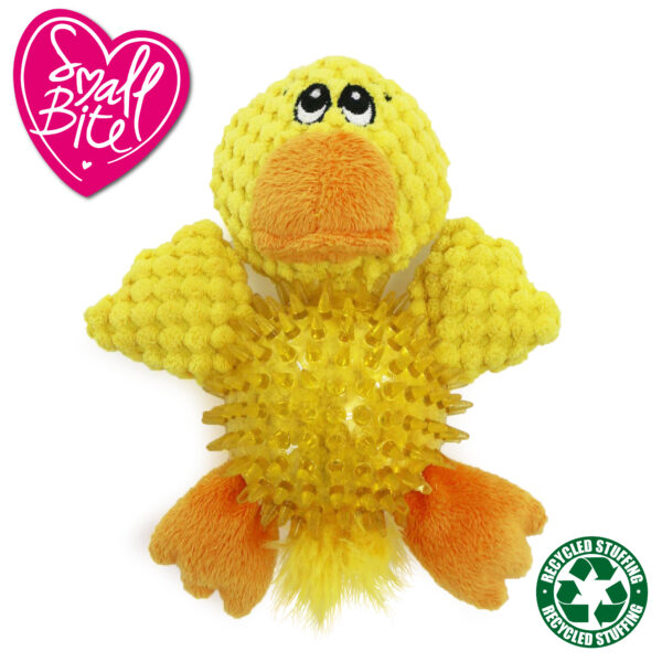 Ancol Small Bite Ball Bellies Duck Dog Toy at The Lancashire Dog Company
