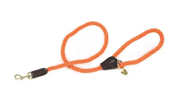 Digby & Fox Orange Rope Dog Lead at The Lancashire Dog Company