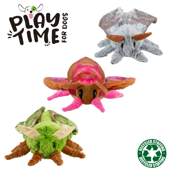 Ancol Cuddle Fluffy Moths Dog Toy at The Lancashire Dog Company
