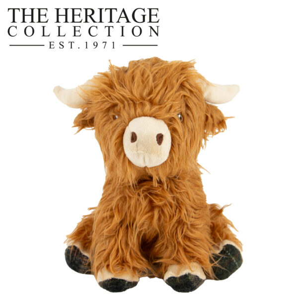 Ancol Fergus Highland Cow Plush Dog Toy at The Lancashire Dog Company