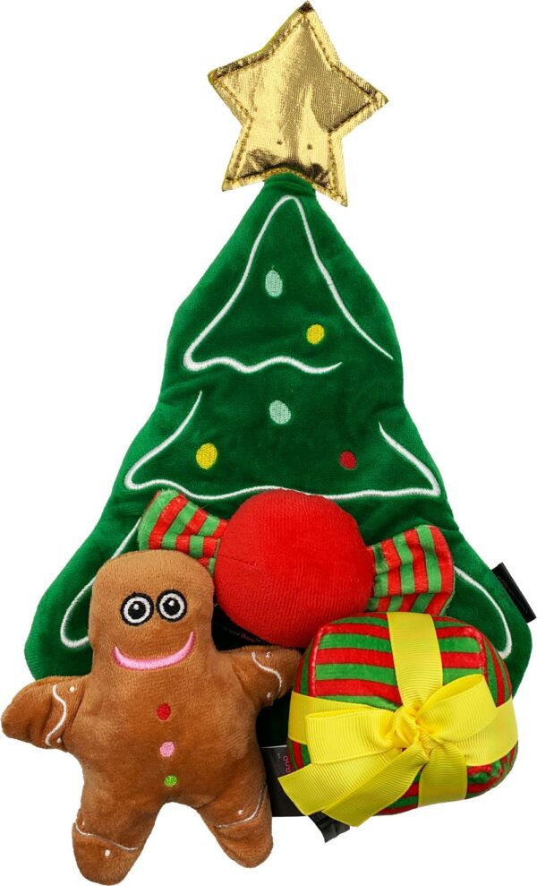 Hem and Boo Christmas Tree Hide and Seek Dog Toy at The Lancashire Dog Company