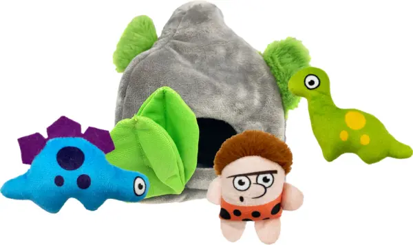 Hem and Boo Rock with Dinosaurs Hide and Seek Dog Toy at The Lancashire Dog Company