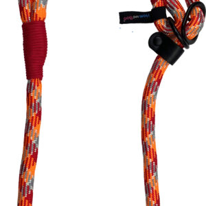 Hem and Boo Orange/Red 150cm Rope Slip Lead at The Lancashire Dog Company