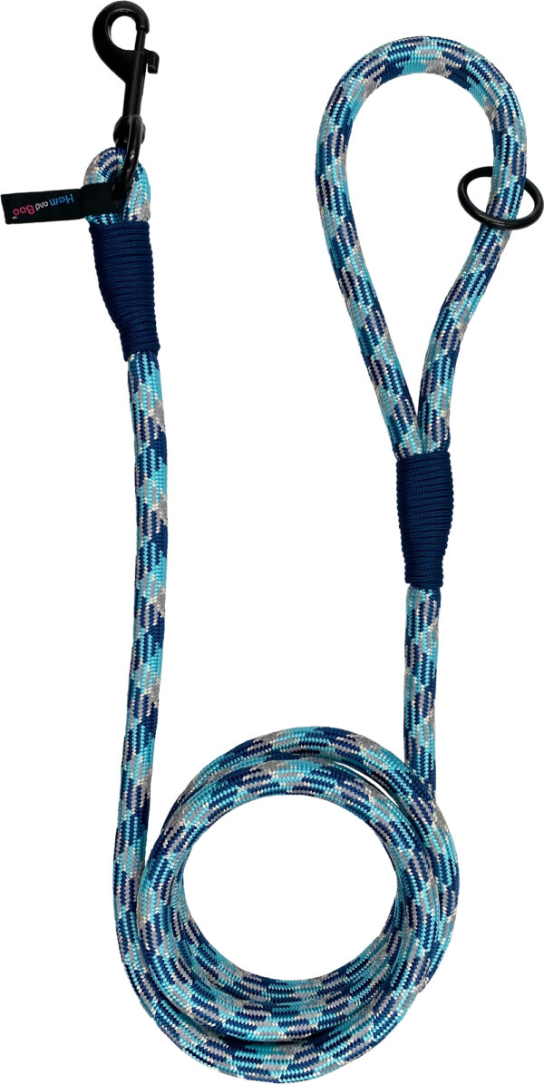 Hem and Boo Blue 180cm Rope Trigger Lead at The Lancashire Dog Company