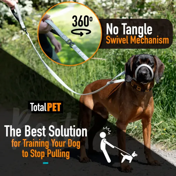Total Pet Flat Figure of 8 Grey Dog Lead at The Lancashire Dog Company