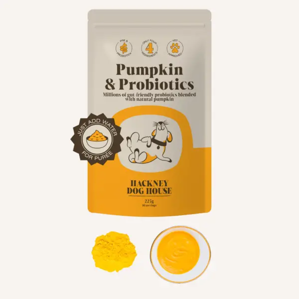 Hackney Dog House Pumpkin & Probiotics Powder at The Lancashire Dog Company
