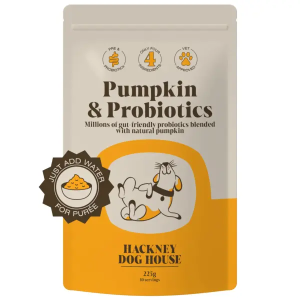 Hackney Dog House Pumpkin & Probiotics Powder at The Lancashire Dog Company