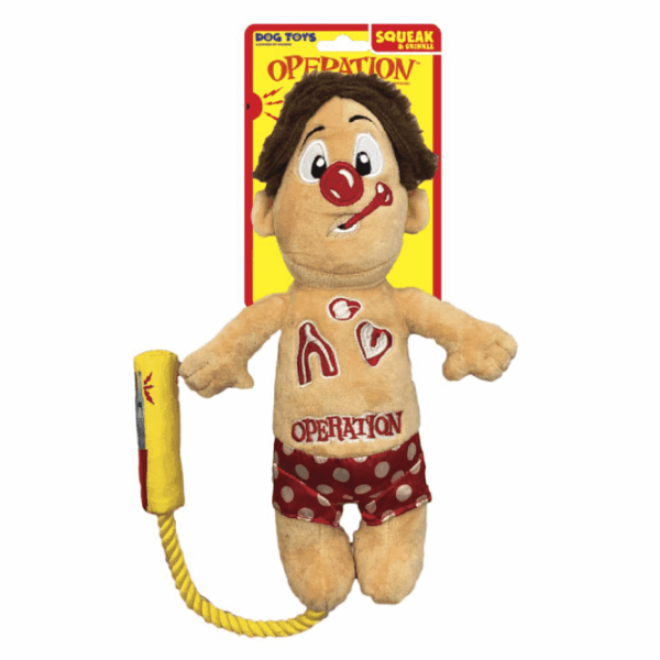 Hasbro Operation Cavity Sam Dog Toy with Rope at The Lancashire Dog Company