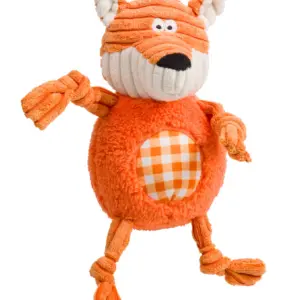 House of Paws Gingham & Cord Fox Dog Toy at The Lancashire Dog Company