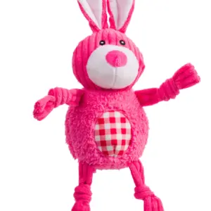 House of Paws Gingham & Cord Rabbit Dog Toy at The Lancashire Dog Company