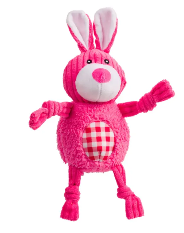House of Paws Gingham & Cord Rabbit Dog Toy at The Lancashire Dog Company