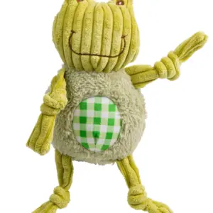House of Paws Gingham & Cord Frog Dog Toy at The Lancashire Dog Company
