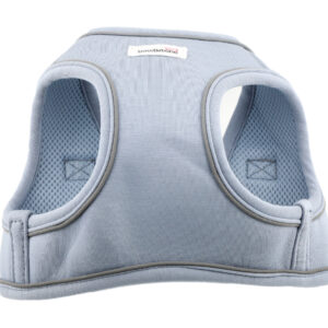 Doodlebone Dinky Dog Snappy Step-In Harness in Chalky Blue – soft vest-style harness for small dogs and puppies, available at The Lancashire Dog Company.