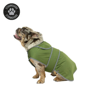 Ancol Stormguard Waterproof Dog Jacket in Khaki Green – Sizes XS to XXL