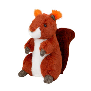 Ancol Samantha Squirrel dog toy from the Heritage range, soft plush with squeaker and crinkly tail, approx. 30cm
