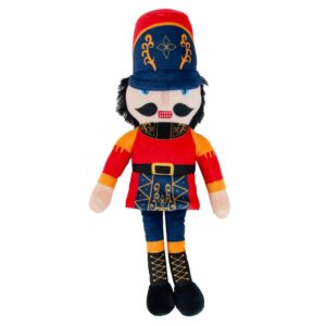 Ancol Nicholas Nutcracker Dog Toy – festive plush toy with squeaker, floppy legs and fluffy hair