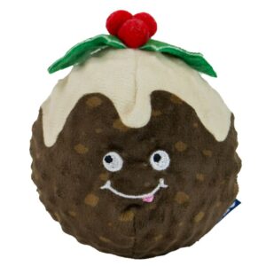 Ancol Bouncing Colin Junior Dog Toy shaped like a Christmas pudding
