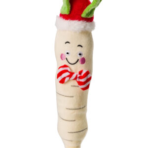 House of Paws Christmas Parsnip Dog Toy with large squeaker and festive design