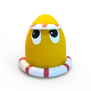 Dog toy OVO Pal Rubber Dinghy Dave in medium egg shape made from natural rubber