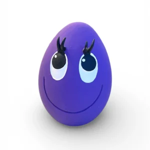 Purple OVO XL Egg Dog Toy made from natural rubber with playful bounce.