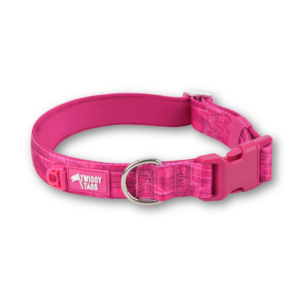 Twiggy Tags Sakura Pink Comfort Dog Collar available at The Lancashire Dog Company