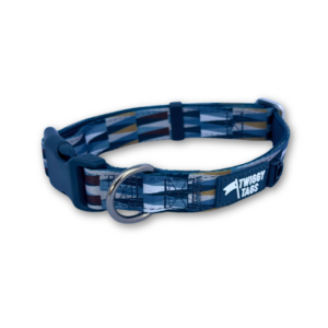 Twiggy Tags Oasis Blue Comfort Dog Collar available at The Lancashire Dog Company