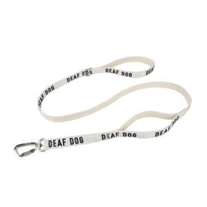 Twiggy Tags Close Control Dog Lead with Deaf message at The Lancashire Dog Company