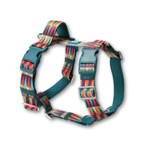 Twiggy Tags Horizon Dog Harness in Elixir design, fully adjustable with neck clip and grab handle, available at The Lancashire Dog Company